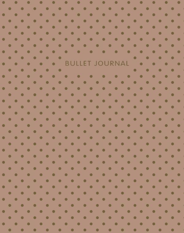 Bullet Journal (Коричневый) 162x210мм, твердая обложка, пружина, блокнот в точку, 120 стр.