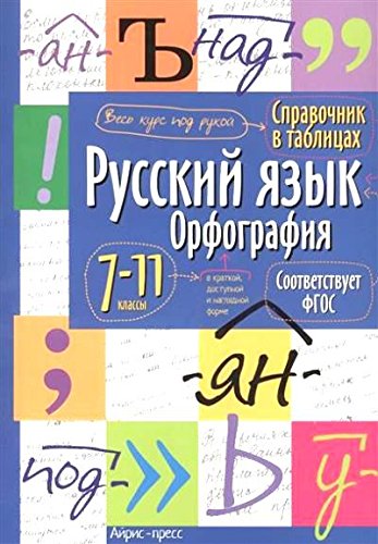 Русский язык.Орфография 7-11кл