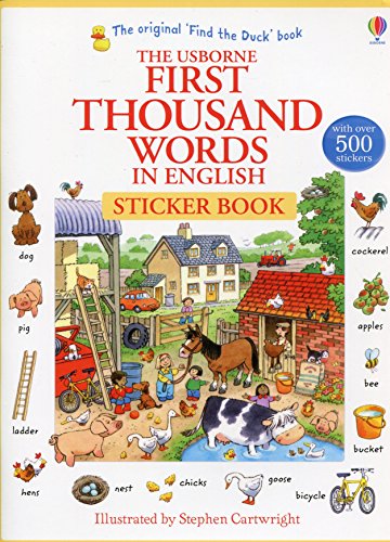 First 1000 Words in English - Sticker Book