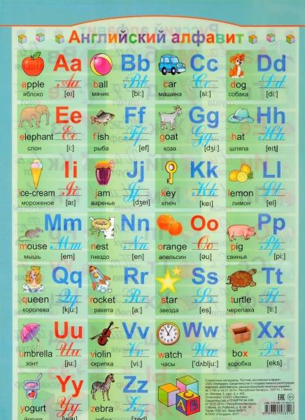 Русский, английский алфавит