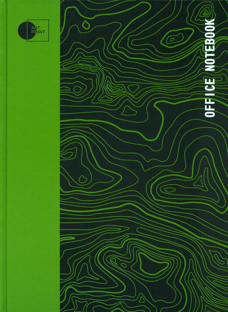 Блокнот Стильный офис, серо-зеленый / Office notebook, green-gray (А4, 192 стр., клетка)