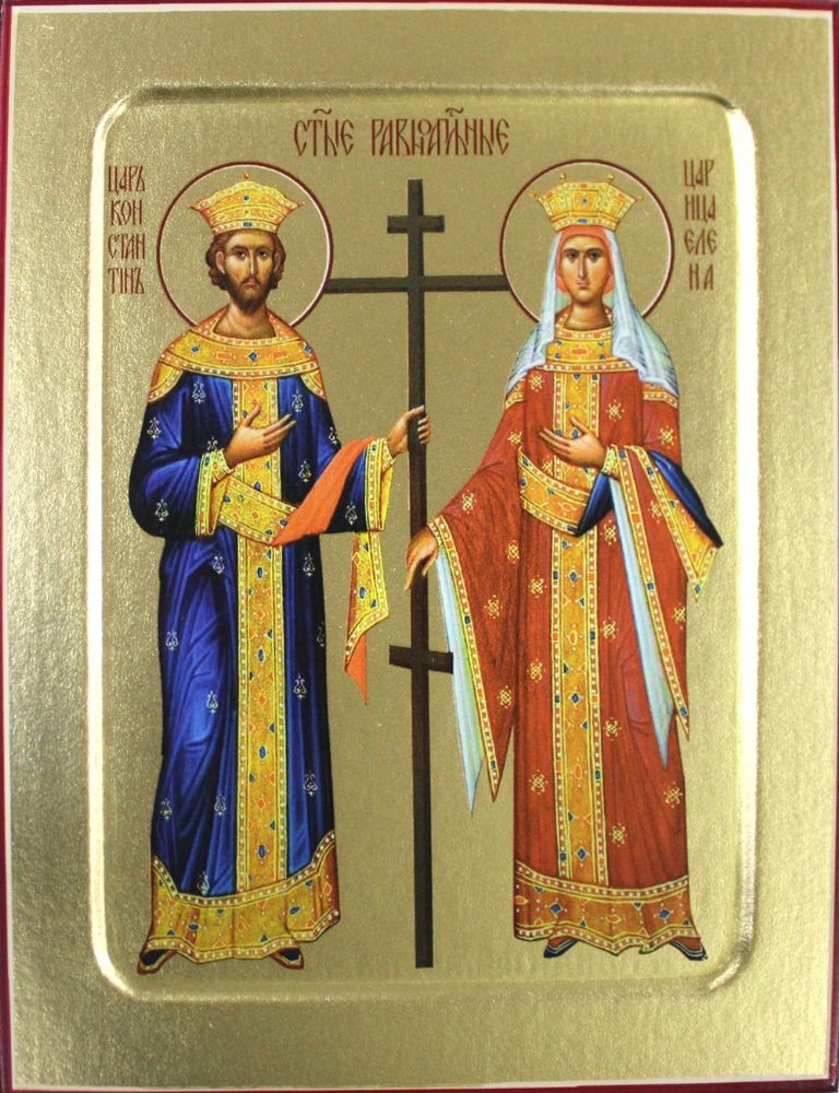 Икона равноапостольных Константина и Елены на дереве: 125 х 160