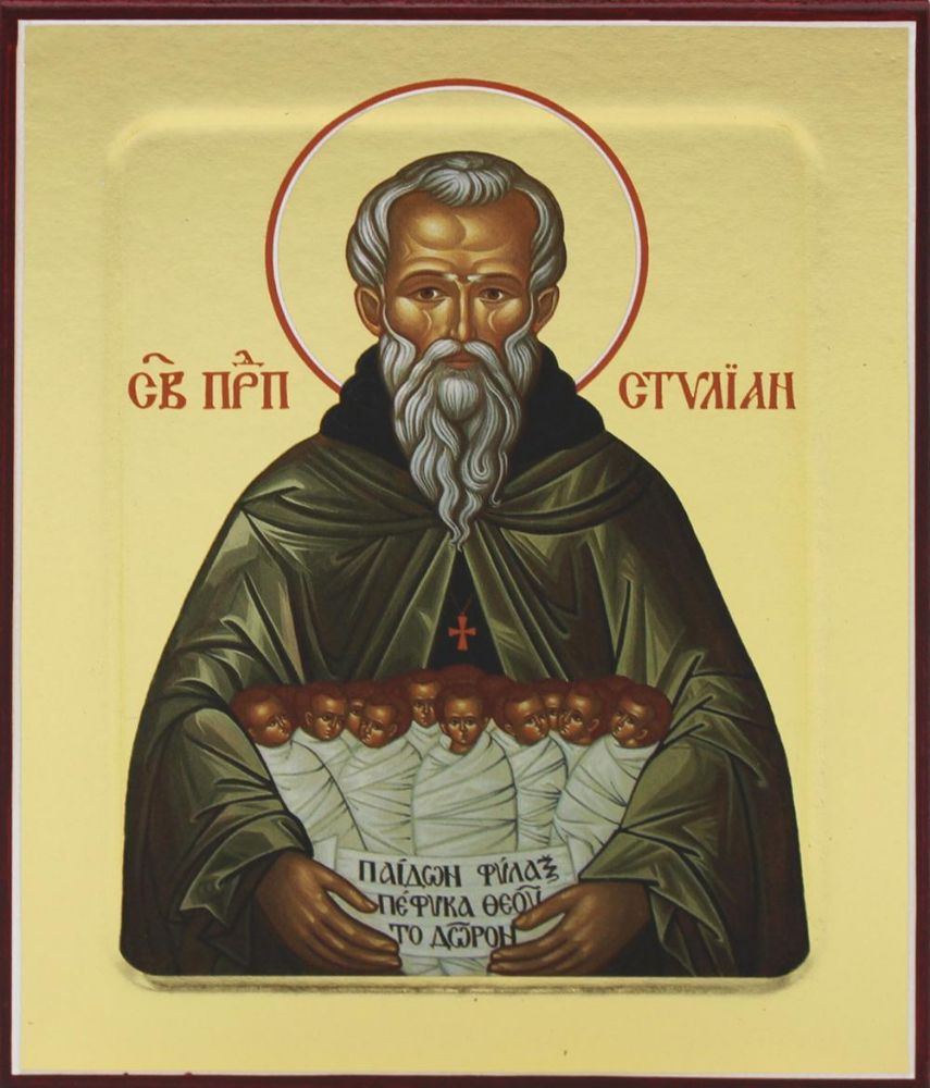 Икона преподобного Стилиана на дереве: 125 х 160