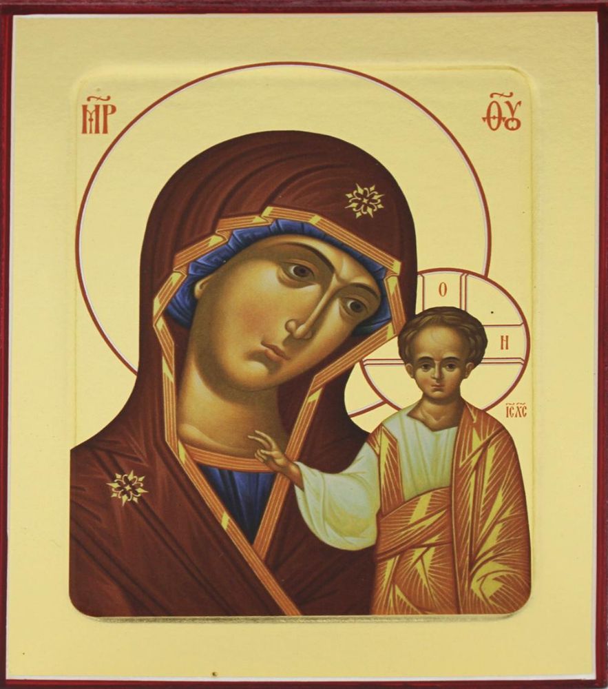 Икона Пресвятой Богородицы Казанская (в коричневом) на дереве: 125 х 160