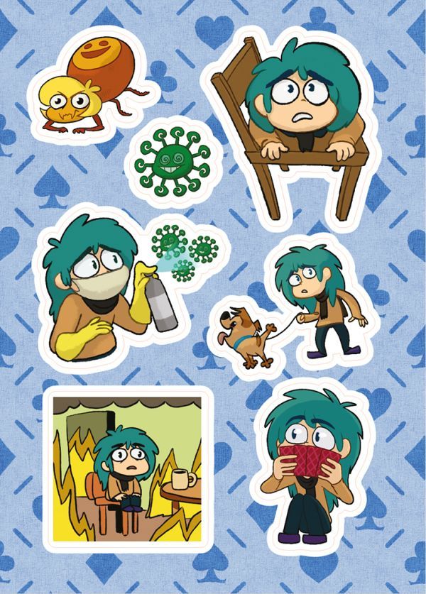 Лист Стикеров 13 Карт. Зонтик. Земля Королей