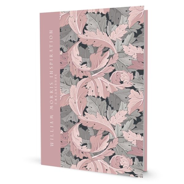 Ежедневник William Morris Inspiration (розовые и серые листья)