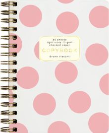 Тетрадь 60л,А6,греб,SALMON POLKA DOT,7-60-005/01