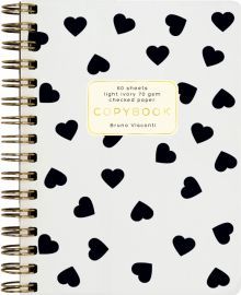 Тетрадь 60л,А6,греб,BLACK&WHITE.Сердеч,7-60-005/03