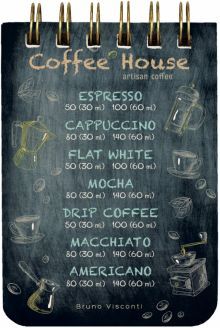 Блокнот 100л,А7,лин,COFFEЕ HOUSE-2,3-100-009/08