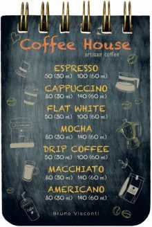 Блокнот 100л,А7,лин,COFFEЕ HOUSE,3-100-009/04