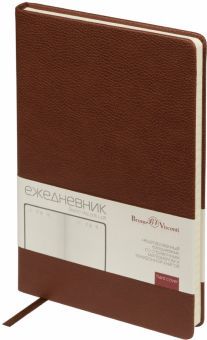 Ежедневник недат.136л,А5,LOFT.КОРИЧНЕВЫЙ,3-675/08