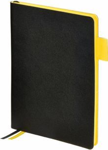 Ежедневник 136л,А5,BOSTON.ЧЕРНЫЙ.желтый,3-228/14
