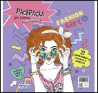 Fashin Girl.Раскраска для работы маркерами(сиреневая.обл.,девочка в очках)