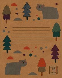 Тетрадь 16л, лин. Крафт Тайга (16ЛП-002 (NC16L02))