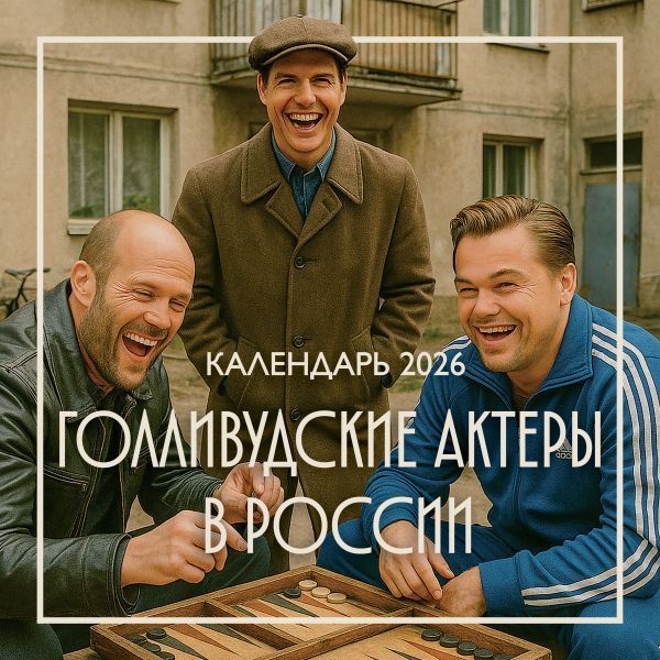 Голливудские актеры в России. Календарь настенный на 2026 год (300х300 мм)