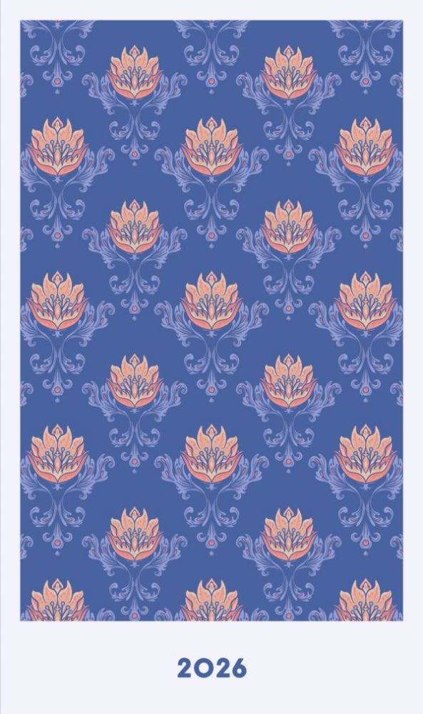 Мини ежедневник. Уильям Моррис (А6, 80 л., мягкая обложка, синий)