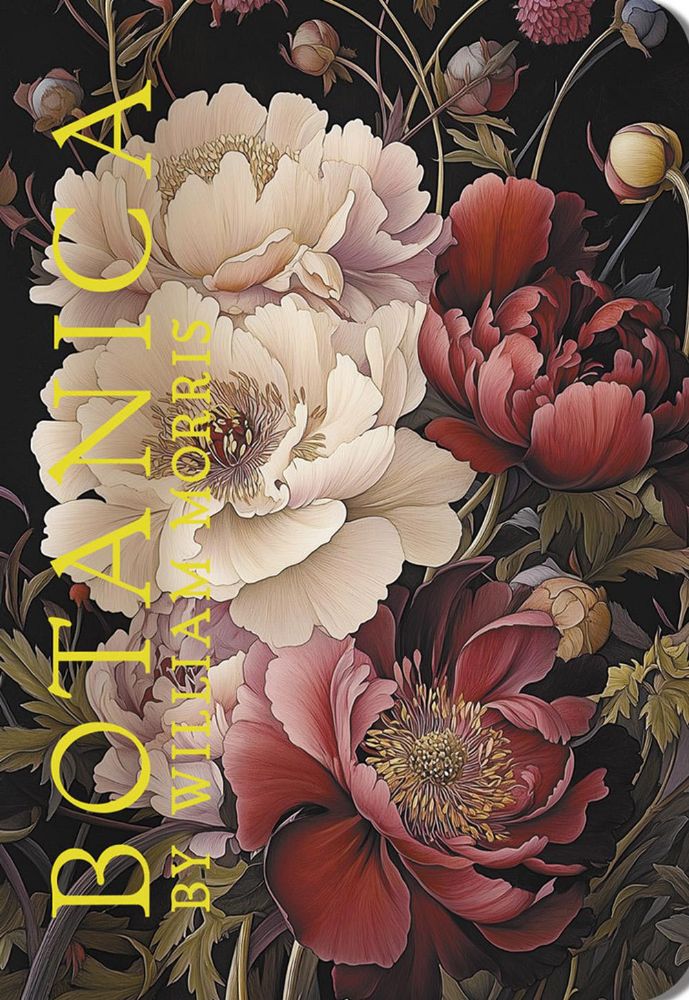 Блокнот BOTANICA by William Morris (пионы на темном фоне)