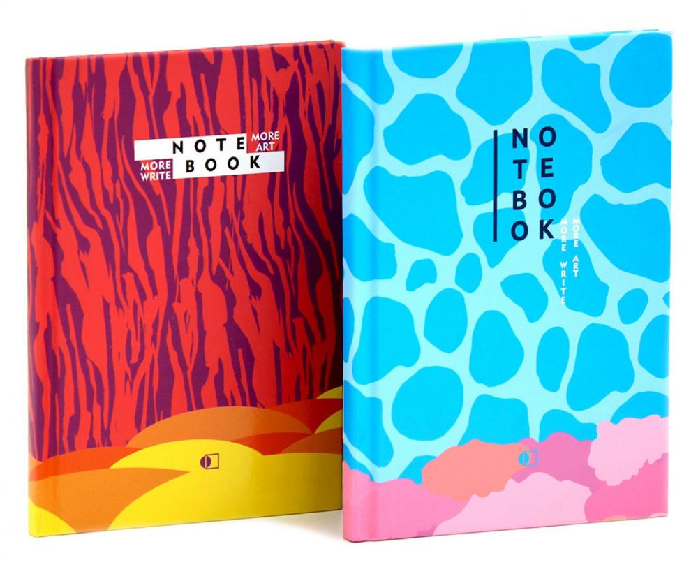 Блокноты Цвета дикой природы, Жираф. Зебра (А6, 128 стр., клетка) (комплект из 2-х блокнотов)