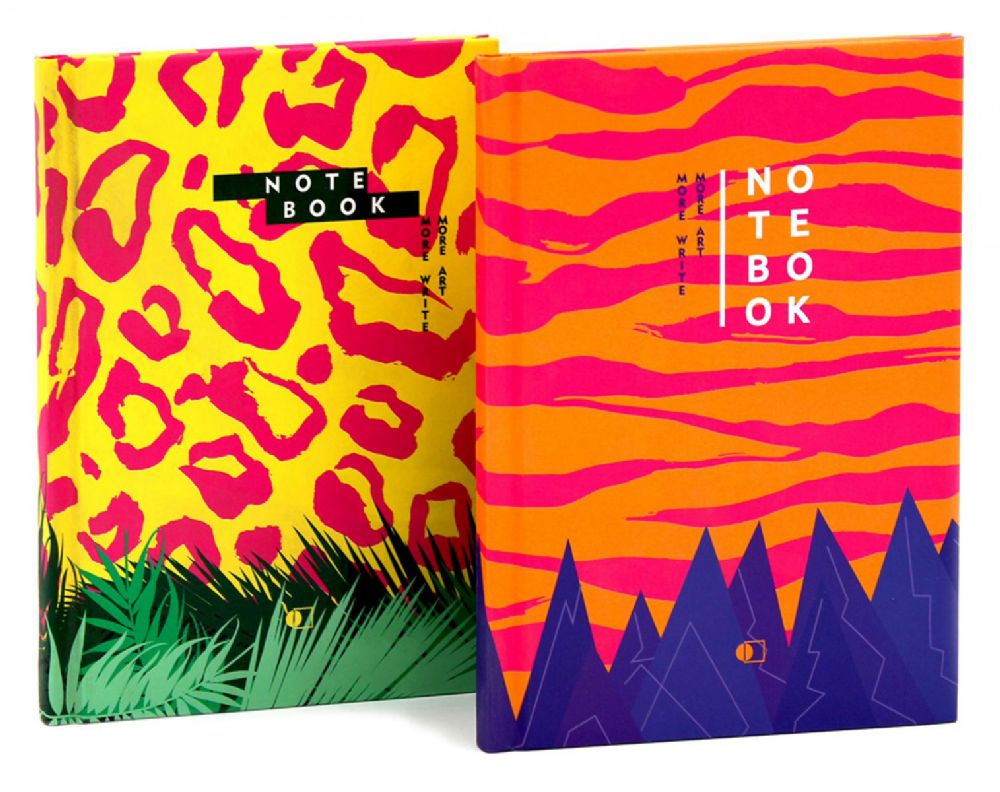 Блокноты Цвета дикой природы, Тигр. Ягуар (А6, 128 стр., клетка) (комплект из 2-х блокнотов)