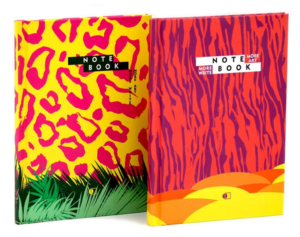 Блокноты Цвета дикой природы, Зебра. Ягуар  (А6, 128 стр., клетка) (комплект из 2-х блокнотов)