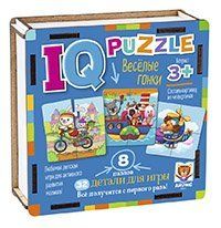 IQ Пазл деревянный.3+ Весёлые гонки