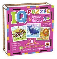IQ Пазл деревянный.3+ Забавные зверюшки