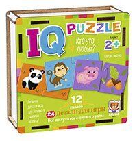 IQ Пазл деревянный.2+ Кто что любит