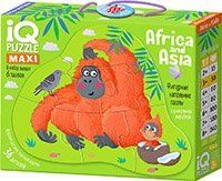 IQ Пазл Напольный Африка и Азия Africa Azia 3+