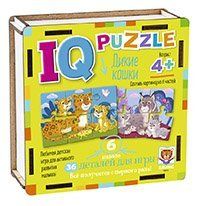 IQ Пазл деревянный.3+ Дикие кошки