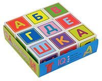 IQ кубики. 9 кубиков в поддончике. Абвгдешка. 4+