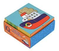 IQ кубики. 4 кубика в поддончике. Транспорт. 2+