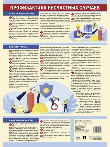 Профилактика несчастных случаев. Наглядно-оформительский плакат. А3. -М.:Проспект,2025.