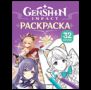Genshin Impact. Герои вселенной Геншин. Раскраска фиолетовая