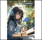 Блокнот Anime Life. Арт-ежедневник Девочка с книгой