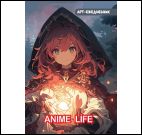 Блокнот Anime Life. Арт-ежедневник Девочка в капюшоне с магическим шаром