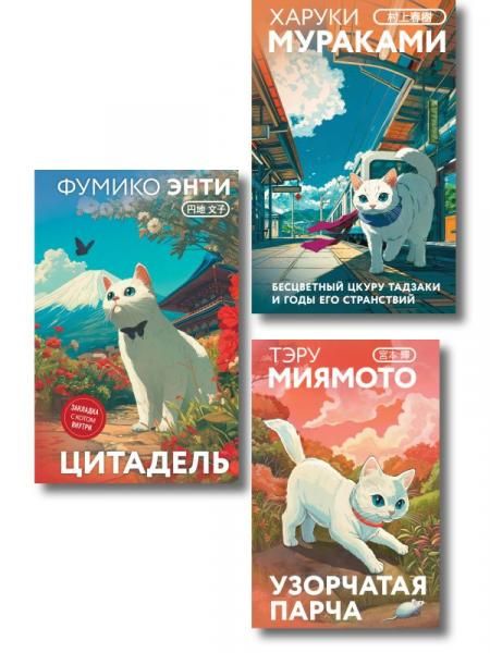 Секреты японских женщин набор из 3-х книг: Бесцветный Цкуру Тадзаки и годы его странствий Мураками, Цитадель Энти, Узорчатая парча Миямото