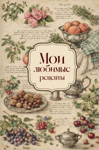 Мои любимые рецепты. Розы и виноград. Книга для записи кулинарных рецептов твердый пер.а5
