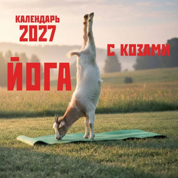 Йога с козами. Календарь настенный на 2027 год 300х300 мм