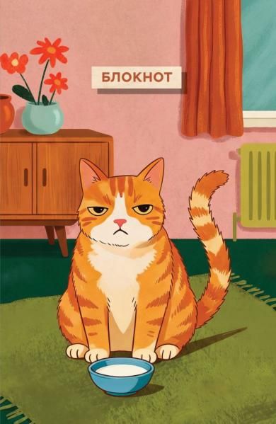 Блокнот с котом. Обед по расписанию А5, мягкая обложка, 64 л.