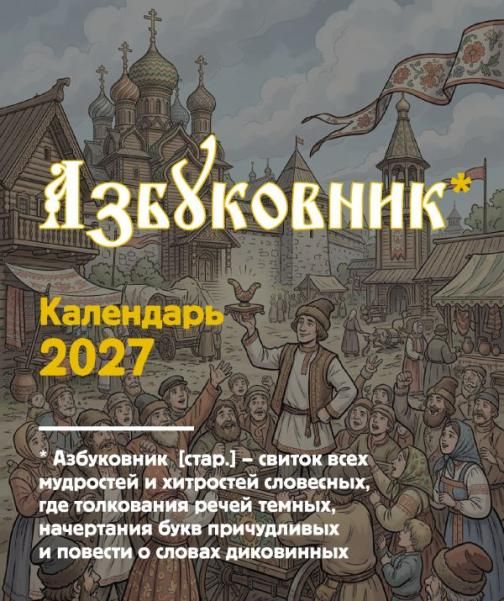 Азбуковник. Календарь настольный-домик на 2027 год