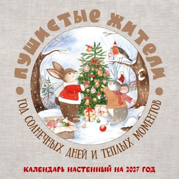 Пушистые жители. Год солнечных дней и теплых моментов. Календарь настенный на 2027 год 300х300 мм