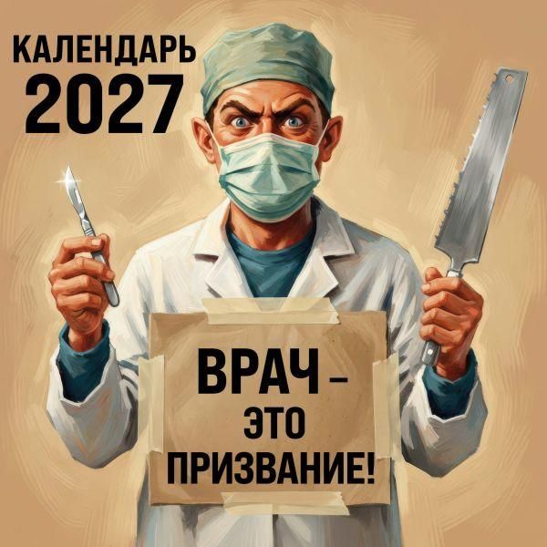 Врач - это призвание Календарь настенный на 2027 год 300х300 мм