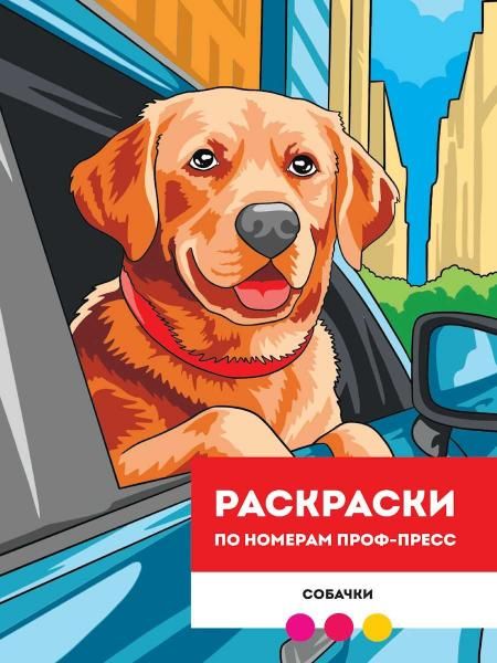 РАСКРАСКА ПО НОМЕРАМ ПРОФ-ПРЕСС. ПРЕМИУМ. Собачки