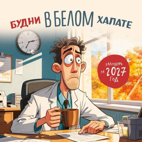 Будни в белом халате. Календарь настенный на 2027 год 300х300 мм