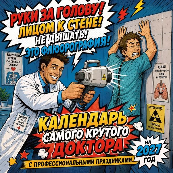 Календарь самого крутого доктора. Календарь настенный на 2027 год 300х300 мм