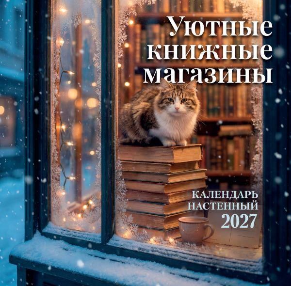 Уютные книжные магазины. Календарь настенный на 2027 год 300х300 мм