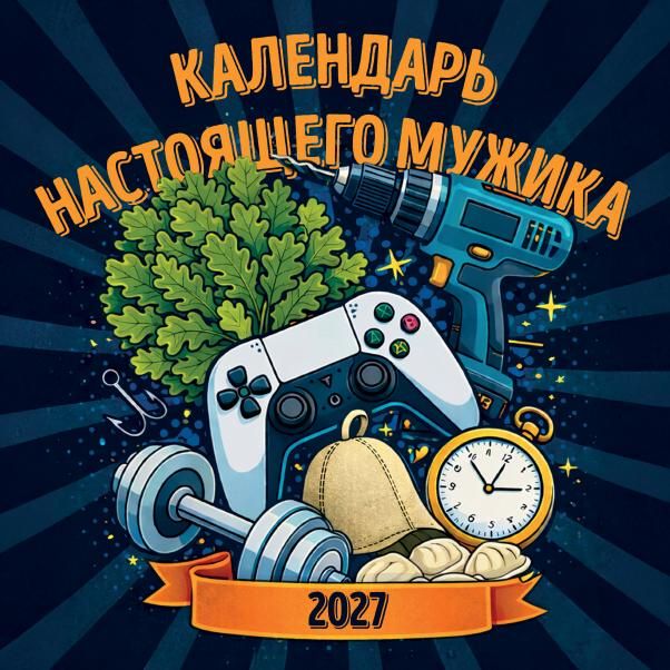 Календарь настоящего мужика. Календарь настенный на 2027 год 300х300 мм