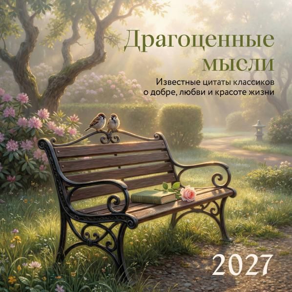 Драгоценные мысли. Известные цитаты классиков о добре, любви и красоте жизни. Календарь настенный на 2027 год 300х300 мм
